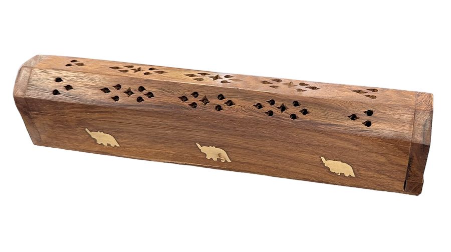 Incense Holder Elephant Sheesham Wood Box 30cm x2