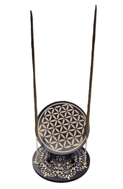 Incense holder plate flower of life 10cm