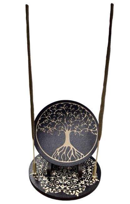 Incense holder plaque in agate tree of life 10cm