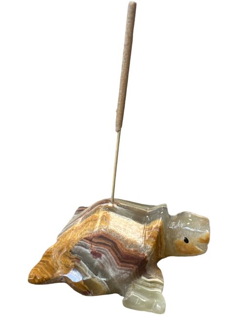 Turtle incense holder onyx stone 6cm