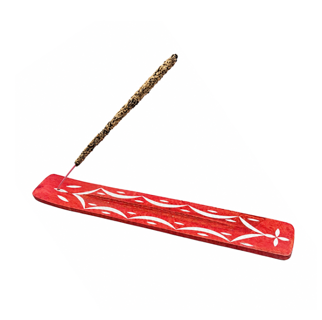 incense at Mango Ski Red and Tree of Life wooden incense holder 26cm x10