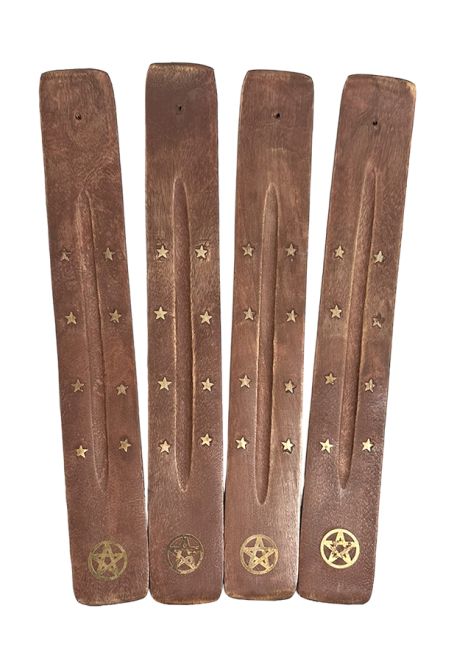 Pentacle ski wood incense holder x10