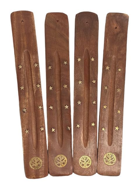 Wooden ski incense holder Tree of Life x10