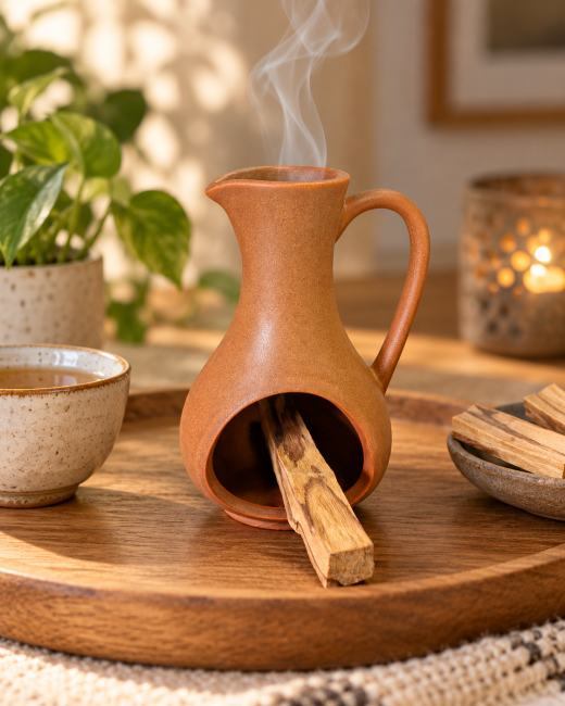 incense at Terracotta ceramic incense burner 12 cm|gb