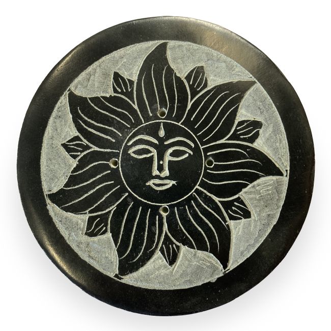 Sun stone incense holder 10cm