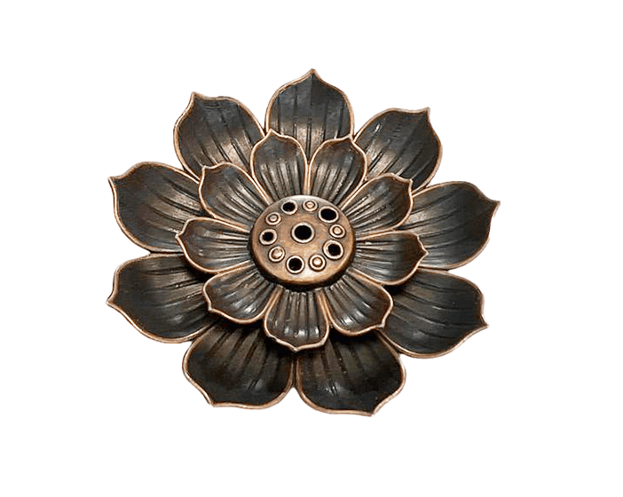 Lotus Flower Metal Incense Holder 6 cm