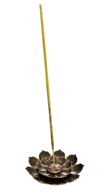 Lotus Flower Metal Incense Holder 6 cm