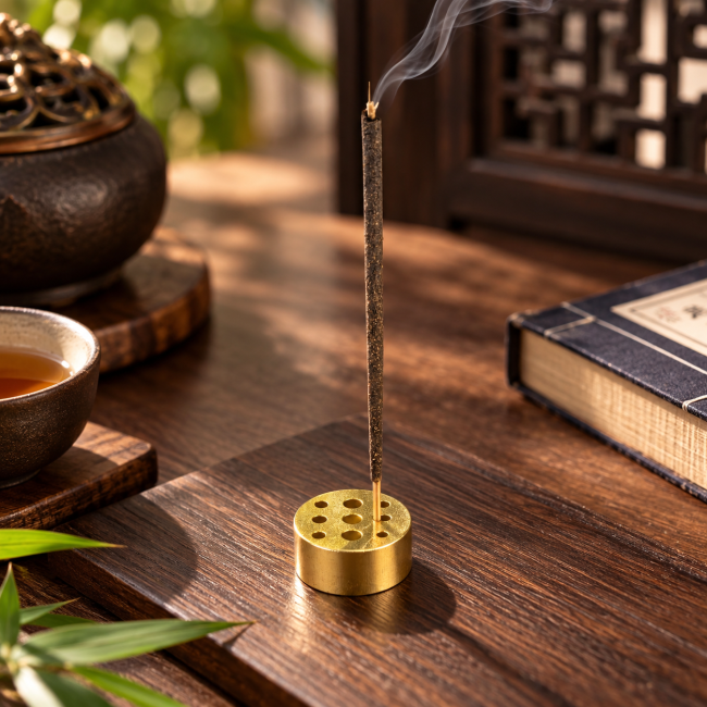 incense at Gold-Coloured 9-Hole Incense Holder – Pack of 5|gb