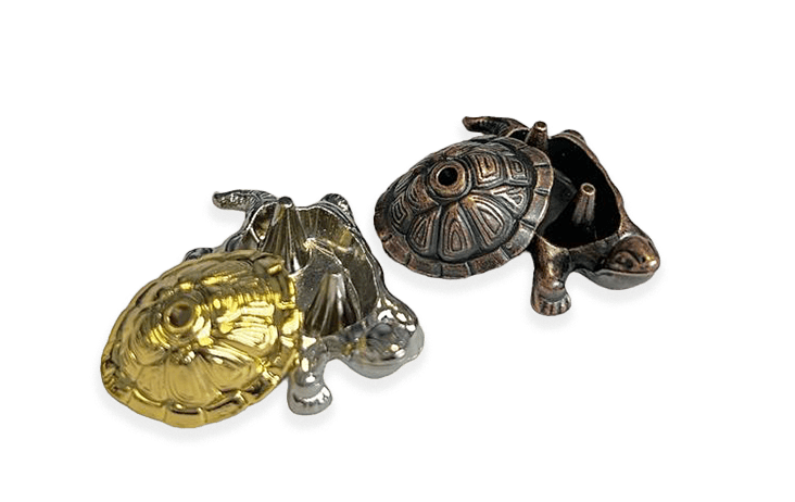 Tortoise Metal Incense Holder X6