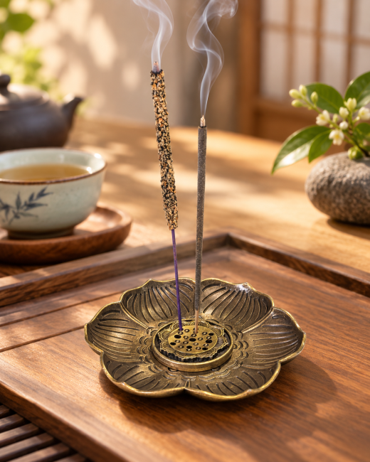incense at Lotus Metal Incense Holder 8.5 cm|gb