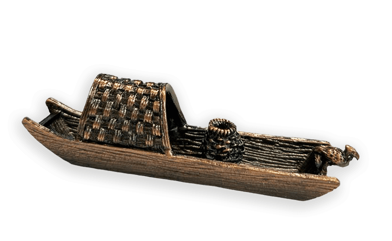 Copper Boat Metal Incense Holder 9.5 cm