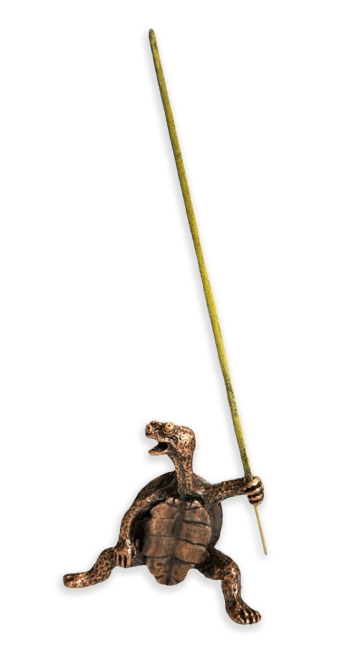 Tortoise Metal Incense Holder 6cm