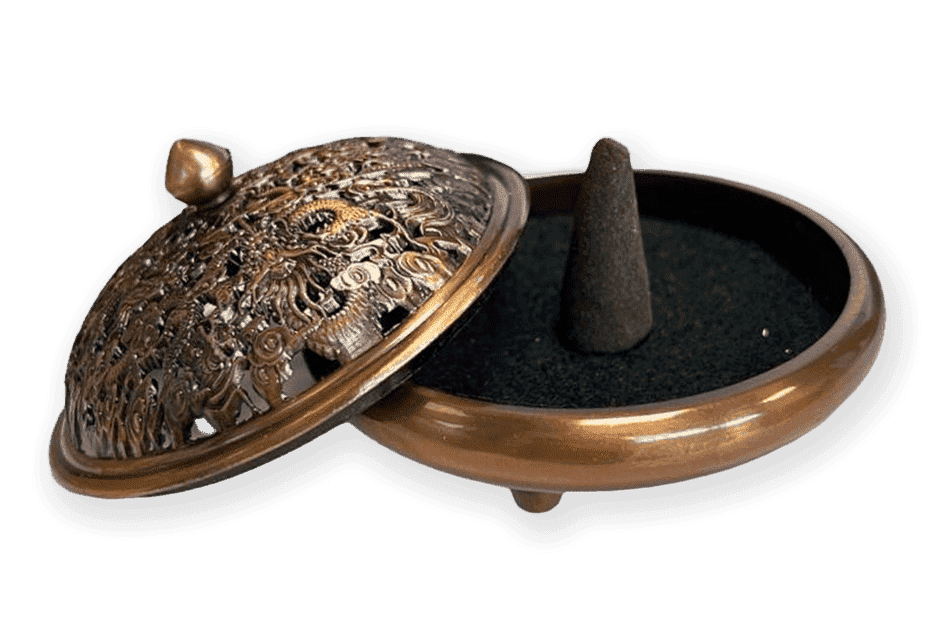 Metal Incense Holder 9 dragons 8.5cm