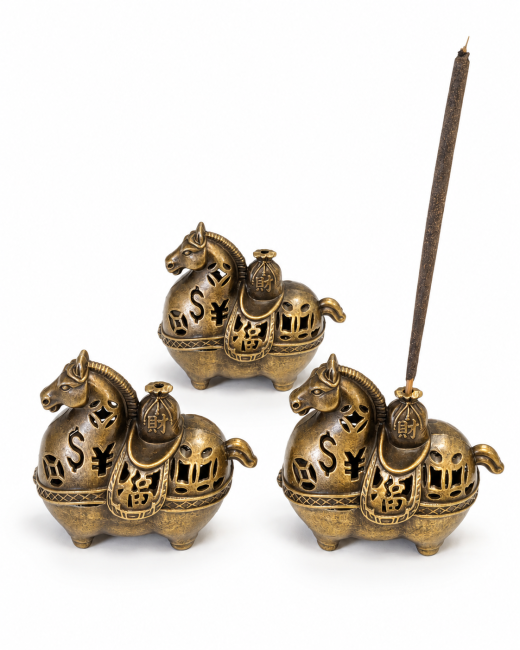 incense at Horse incense holder 5.3 cm – Set of 3