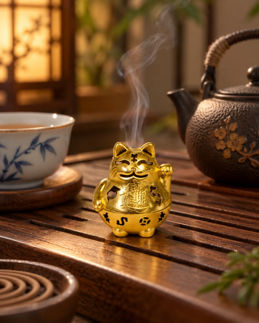 incense at Copper lotus-handle incense burner 4.7 cm – Pack of 3|gb