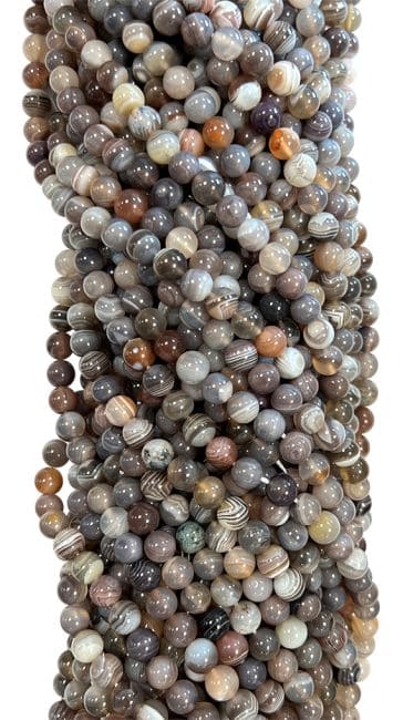 Agate Botswana AA 8mm pearls on string