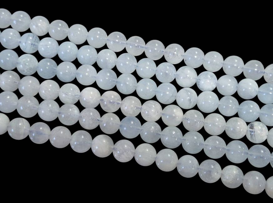 incense at Aquamarine Round Beads Strand AA 6-7mm