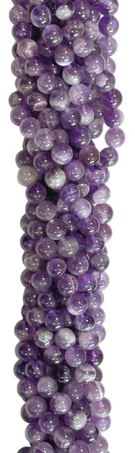 Tapered Amethyst A 4mm pearls on string