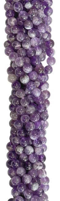 Banded amethyst A beads 7.5-8.5mm on 40cm wire