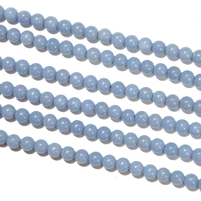 Angelite 6mm A pearls on string