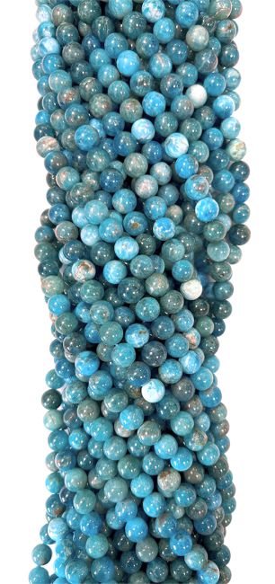 Blue Apatite A beads 5mm on a 40cm thread
