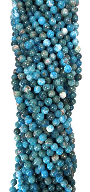 Blue Apatite A beads 5.5-6.5mm on a 40cm thread