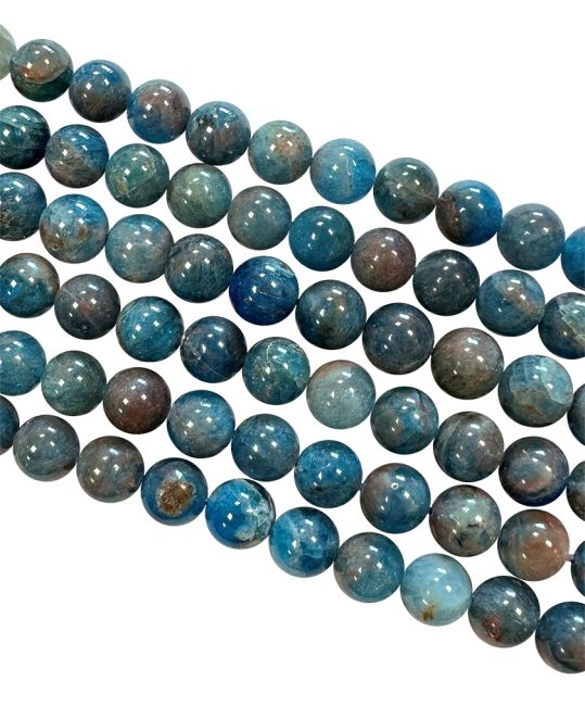 Blue Apatite beads 7.5-8.5mm on a 40cm thread
