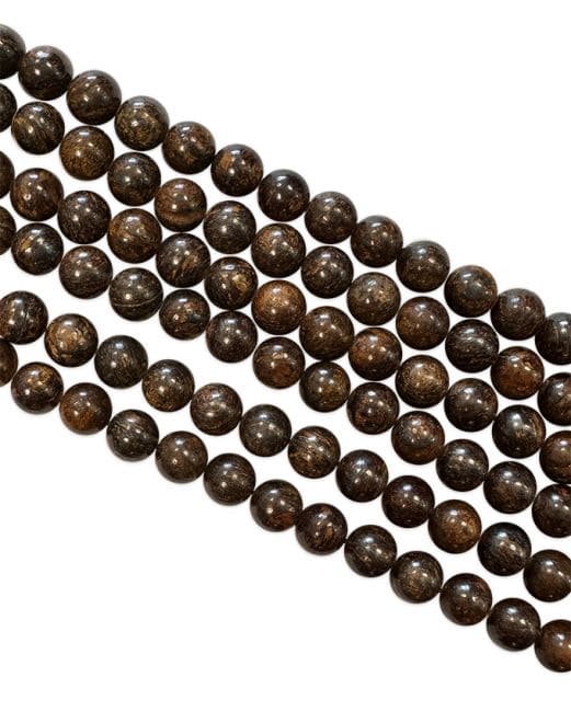 Bronzite A 8mm pearls on string