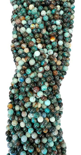 Chrysocolle AA 6mm pearls on string