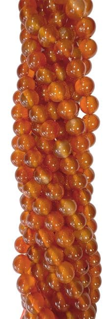 Carnelian A 10mm pearls on string