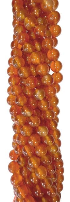 Carnelian A 4mm pearls on string