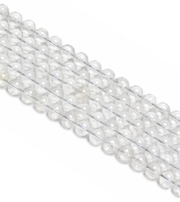incense at Rock crystal A 4mm pearls on string