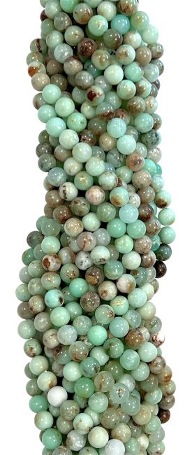 Chrysoprase AA 6mm pearls on string