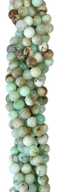 Chrysoprase A beads 6-7mm on 40cm wire