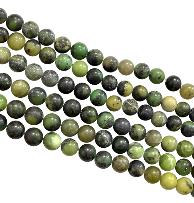incense at Lemon Chrysoprase 8mm beads on 40cm thread