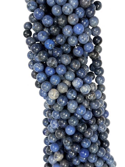 Dumotierite 6mm pearls on string