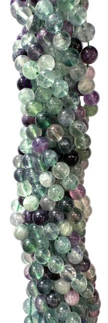 Fluorite A 6mm pearls on string