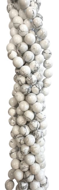 Howlite A 10mm pearls on string