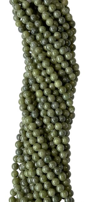 Jade Nephrite A 8mm pearls on string