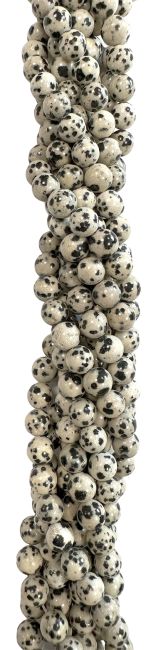 Dalmatian Jasper A 6mm pearls on string