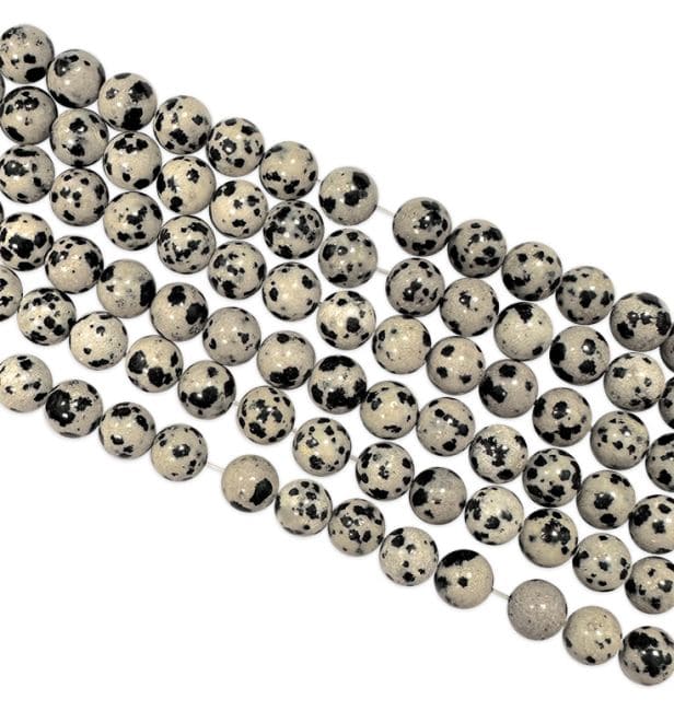 Dalmatian Jasper beads 6mm on a 40cm thread