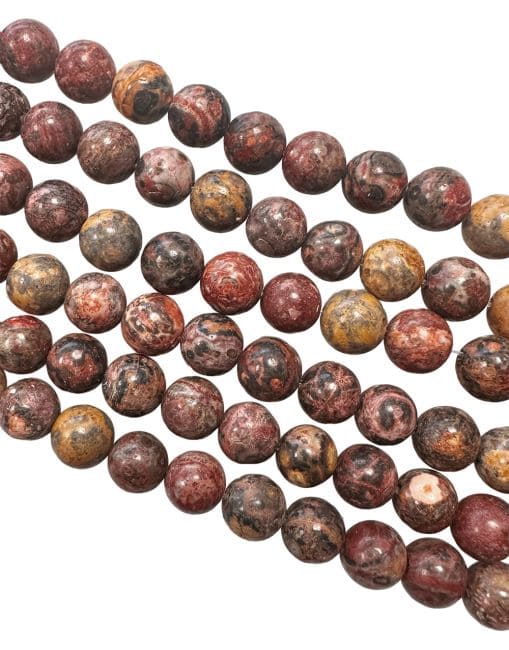 Leopard Orbicular Jasper beads 6mm on 40cm wire