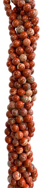 Red Jasper 10mm pearls on string