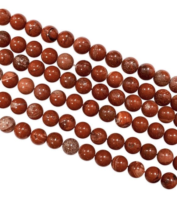 incense at Red Jasper 10mm pearls on string|gb