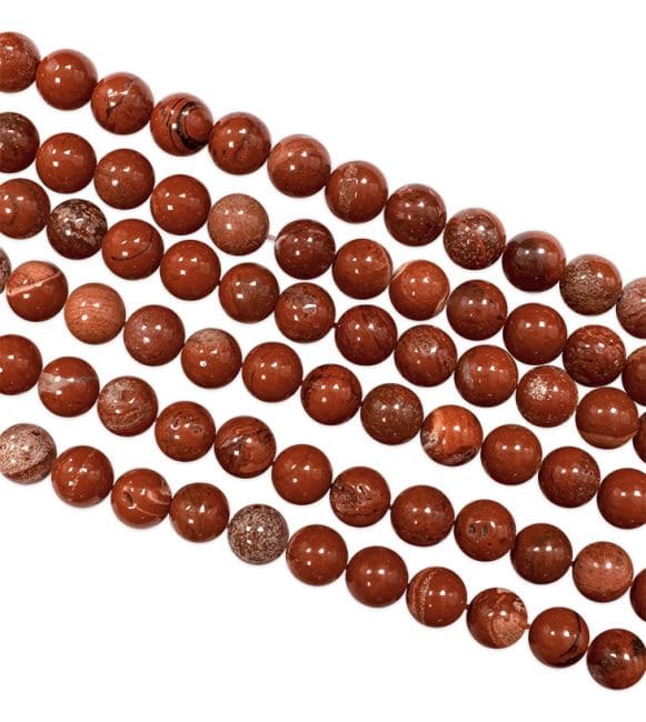 incense at Red Jasper AB 4mm pearls on string|gb