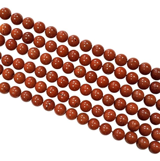 Red Jasper A 6mm pearls on string