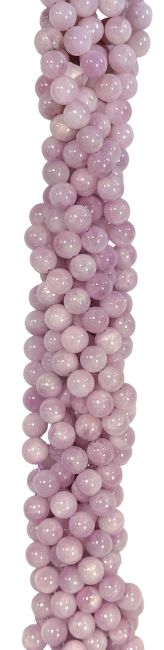 Kunzite A 6mm pearls on string