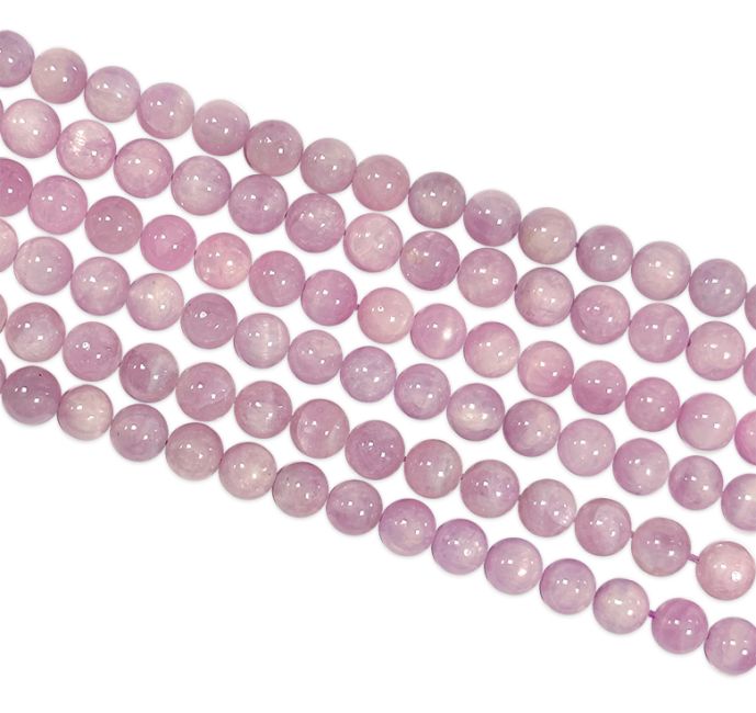 Kunzite A 8mm pearls on string