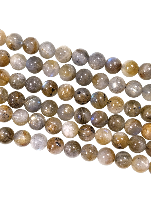 8mm Labradorite A pearls on 40cm string