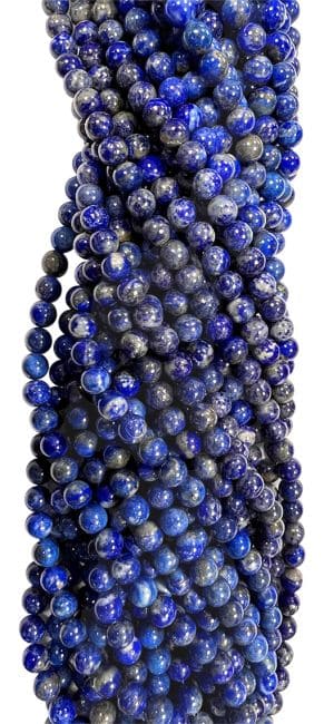 Lapis Lazuli A 6mm pearls on string